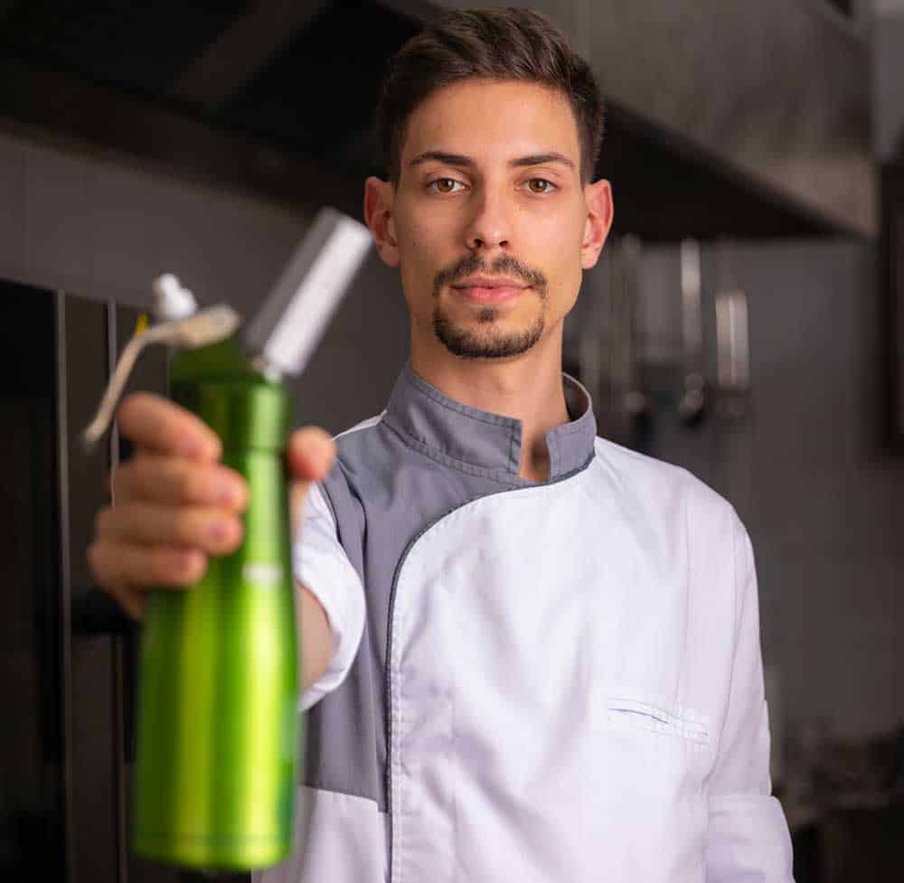 mousse culinaire du chef rui green siphon