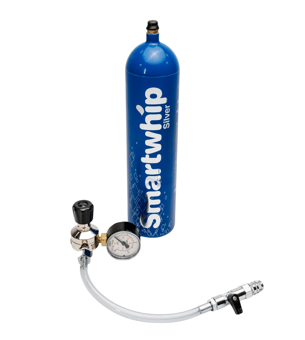 Smartwhip Silver Full Set (N2O Cylinder 640g & Pressure Regulator) | Smartwhip